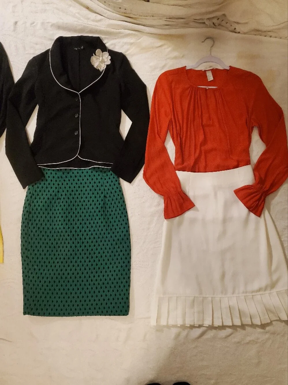 Lot 8 Office Work Pencil Skirts Blouses Blazer Bundle Skirt Set Suit Retro Chic